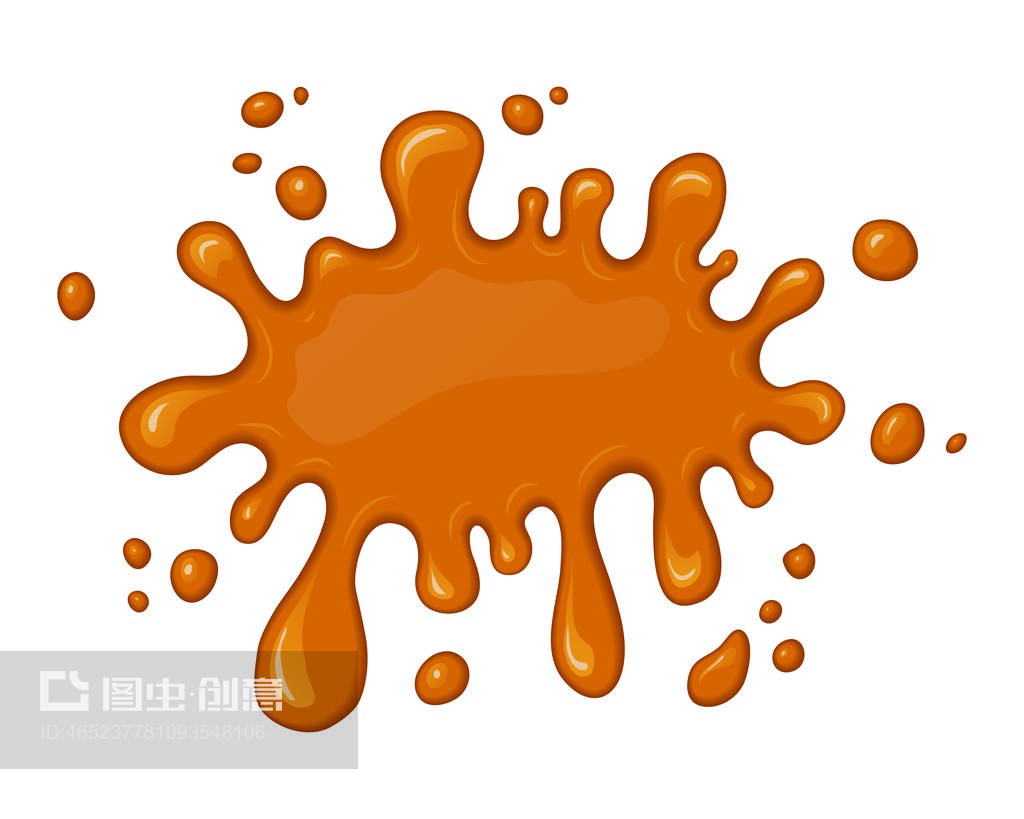 流動(dòng)焦糖的矢量飛濺 休閑食品的藝術(shù)與美味